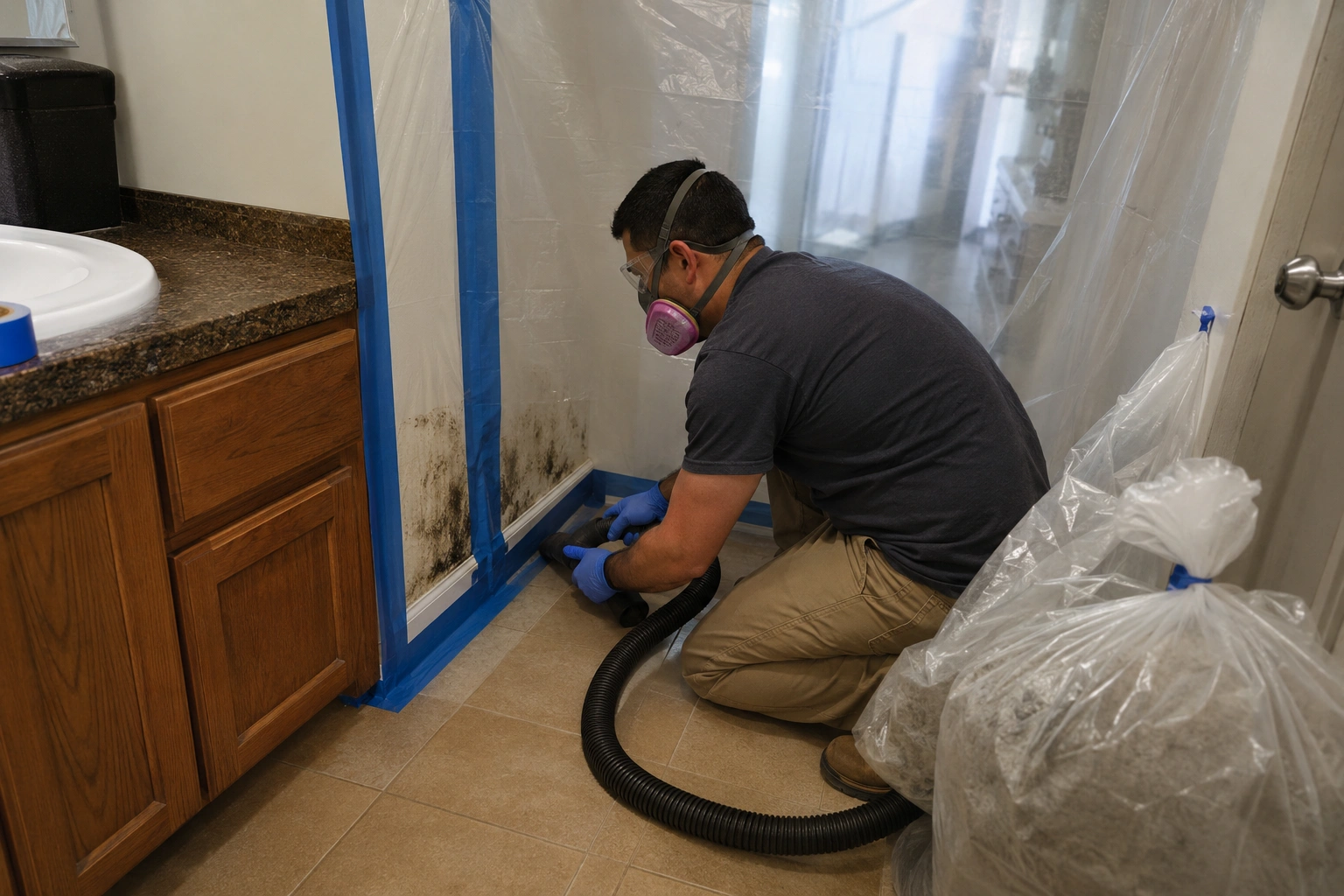 Black Mold Removal support for a home in Antioch California