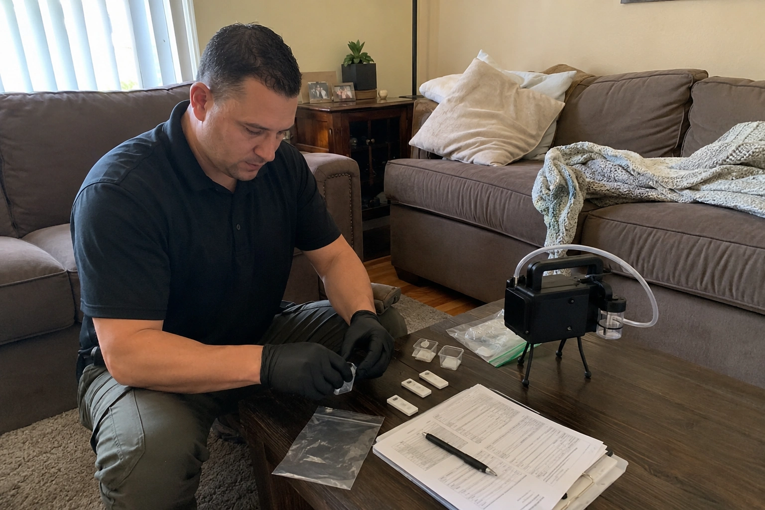 Mold Testing support for a home in Antioch California