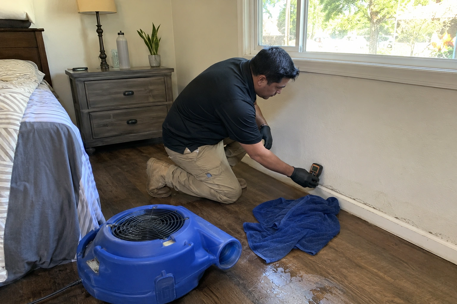 Water Damage Restoration support for a home in Antioch California